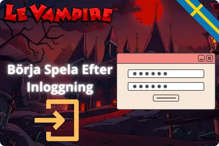 Inloggningsformulär som leder vidare till spel på Le Vampire